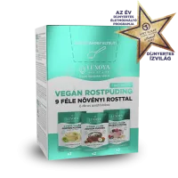 9-FIBRE VEGÁNSKY PROTEÍNOVÝ PUDING - VEGÁNSKY PROTEÍNOVÝ PUDING S 9 DRUHMI RASTLINNEJ VLÁKNINY - Box 6x45 g (2x3 príchutí)