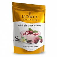 COMPLEX FIBER PUDDING S VLÁKNINOU A PROTEÍNMI 35g,450 g - Vanília-Sour Cherry