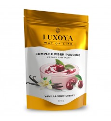 COMPLEX FIBER PUDDING S VLÁKNINOU A PROTEÍNMI 35g,450 g - Vanília-Sour Cherry