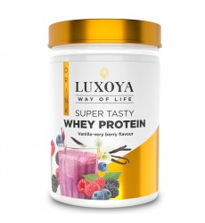 SUPER TASTY WHEY PROTEIN – PREMIUM WHITE FRUIT ITALIAN POWDER 30g,450g Vanilla-Verry berry