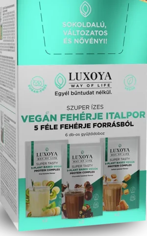 LUXOYA VEGÁNSKY PROTEÍNOVÝ NÁPOJ 6x30 g (2x3 príchute)