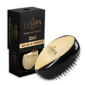 LUXOYA Kefa na vlasy so zrkadlom