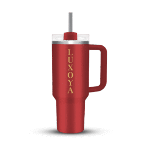 LUXOYA KOVOVÝ IZOLOVANÝ TERMO POHÁR -RED