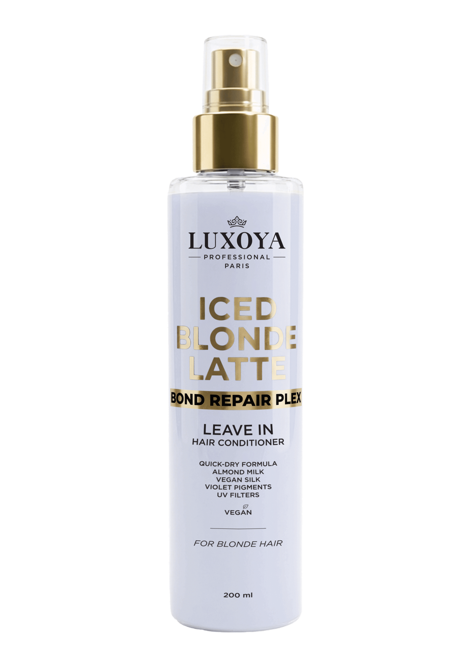 LUXOYA ICED BLONDE LATTE-MULTIFUNKČNÝ BEZOPLACHOVÝ KONDICIONÉR NA BLOND VLASY 200ML